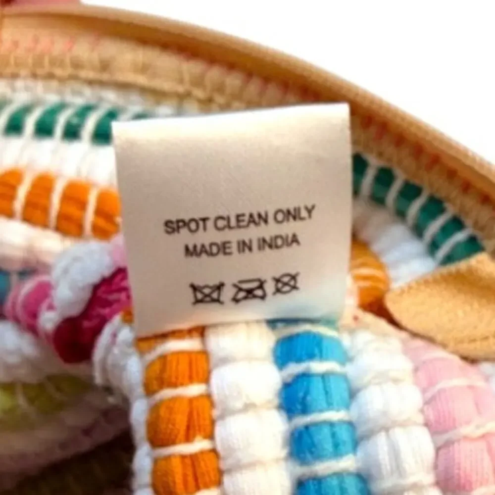 Shiraleah Chiara Multi Stripe Zip Pouch NWT Recycled Cotton Cosmetic Bag